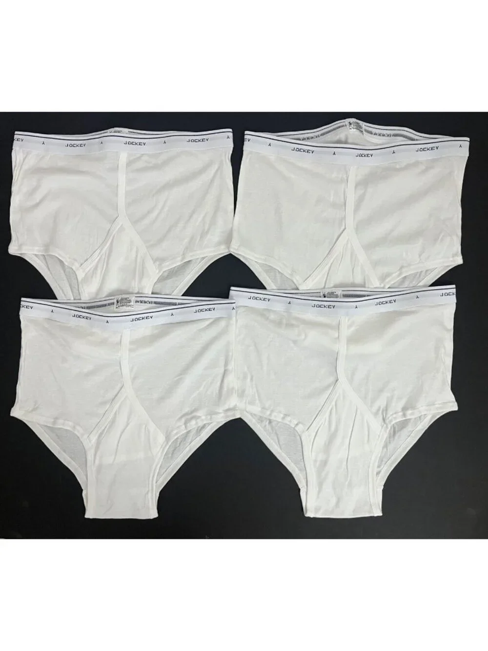 Jockey Men's 42 White Cotton Classic Briefs Underwear 4pr NWOT
